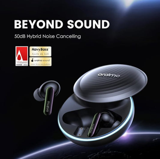 Oraimo SpaceBuds 50dB ANC – Next-Level Noise-Cancelling Bluetooth Earbuds