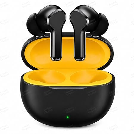 Compatible with Realme Buds T110 Earphones, AI ENC Technology, Rich Bass, Wireless Audio (Black)