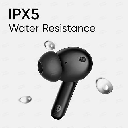Compatible with Realme Buds T110 Earphones, AI ENC Technology, Rich Bass, Wireless Audio (Black)