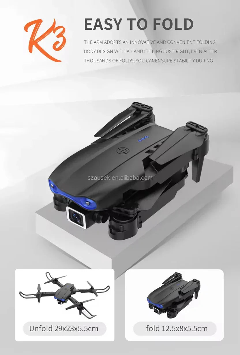 V966 Foldable  HD Camera (Black)with 4k Camera  1080P HD Drone with FPV Live Video, Smart Gestures Selfie !!